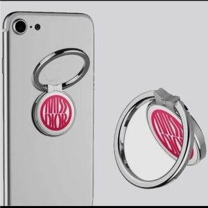 Dior Silver and Pink Phone Ring Holder